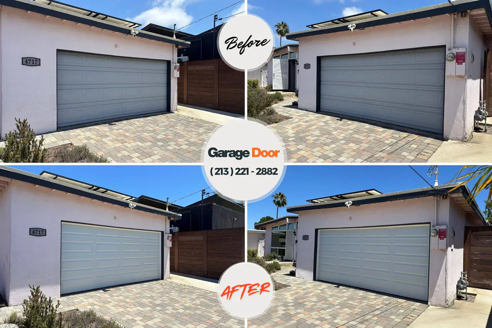 Before and after: garage door repair Rock Springs, WY